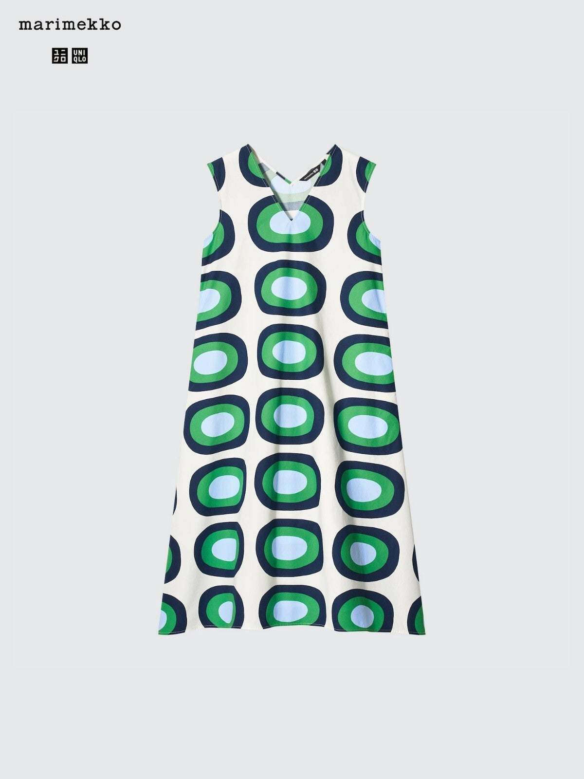 Bargain Price UNIQLO marimekko V-Neck Sleeveless Flare Dress Japan
