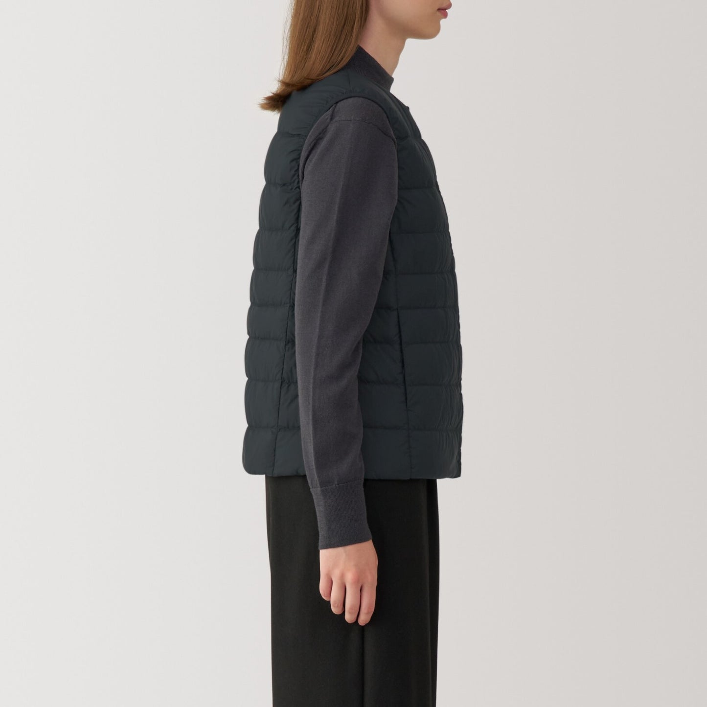【select XS-XXL】MUJI Collorless Down Vest  Packable Lightweight Anti-Static Women