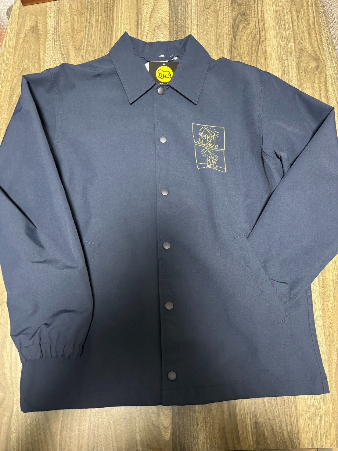 see description Uniqlo Keith Haring SUBWAY DRAWINGS Coach Jacket Green Size XS