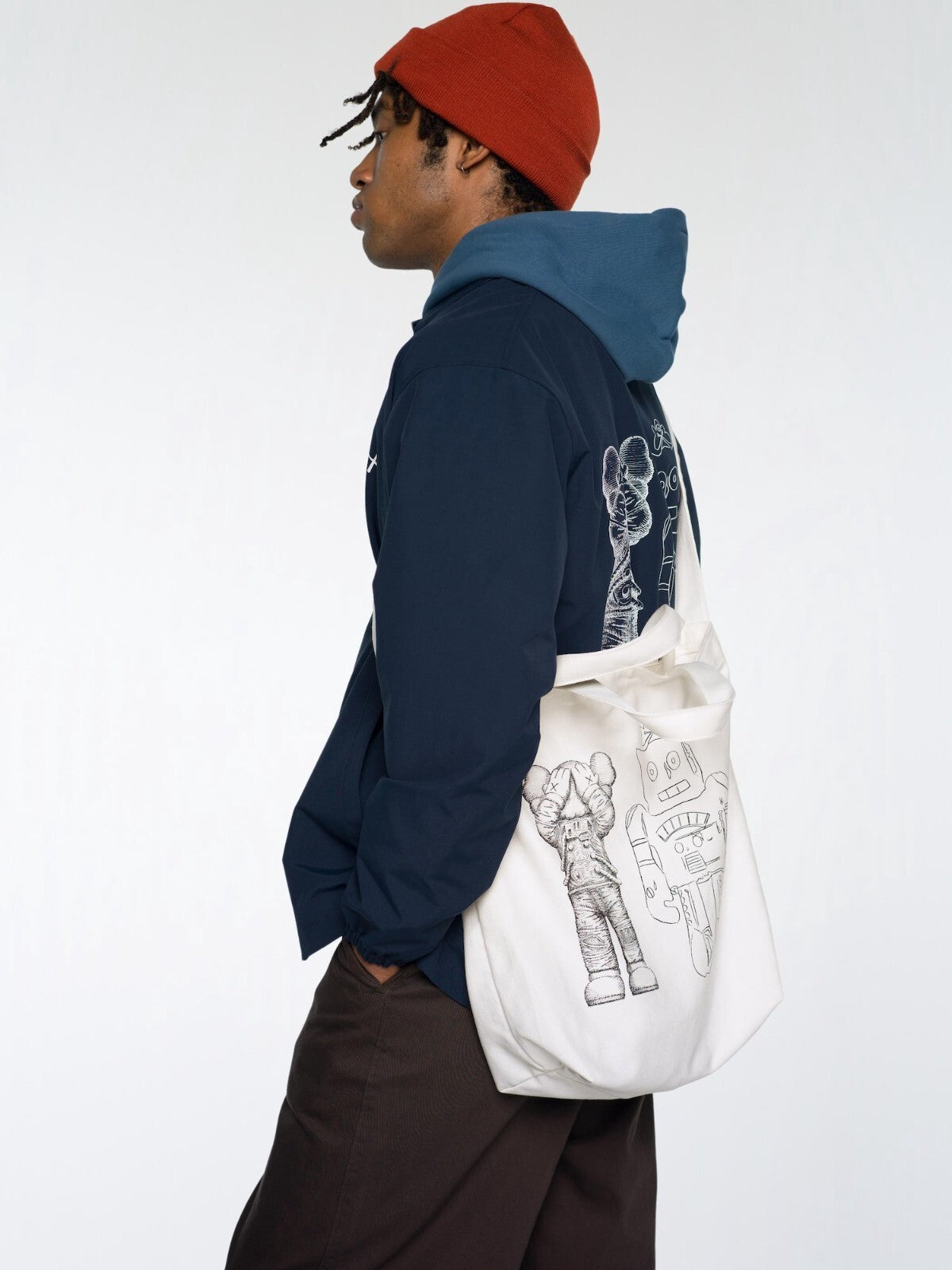 Bargain Price KAWS WARHOL UNIQLO Collaboration 2Way Tote Bag 2024 JAPAN NEW