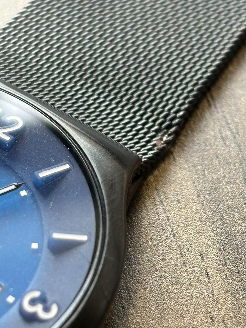 Bering Solar Watch Classic 14440-227 Mens Watch Black Blue 40 mm　japan