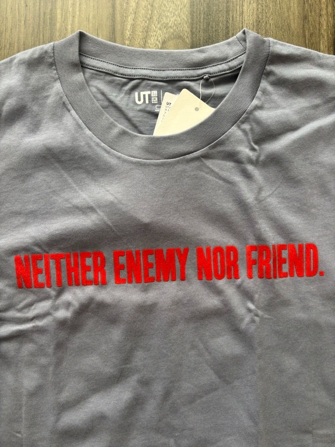 bargain price UNIQLO METAL GEAR SOLID ARCHIVE GRAPHIC UT T-SHIRT in Hand Grey