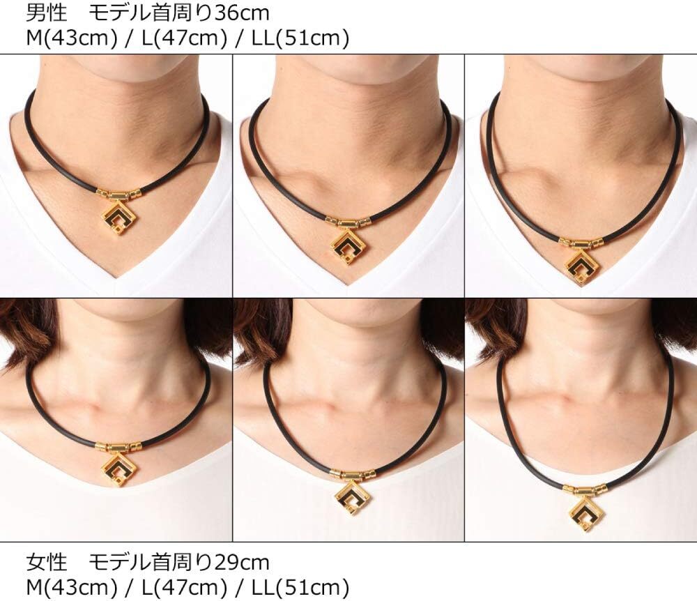 see description 2colors 3sizes Colantotte Magnetic Necklace TAO Necklace α ARAN