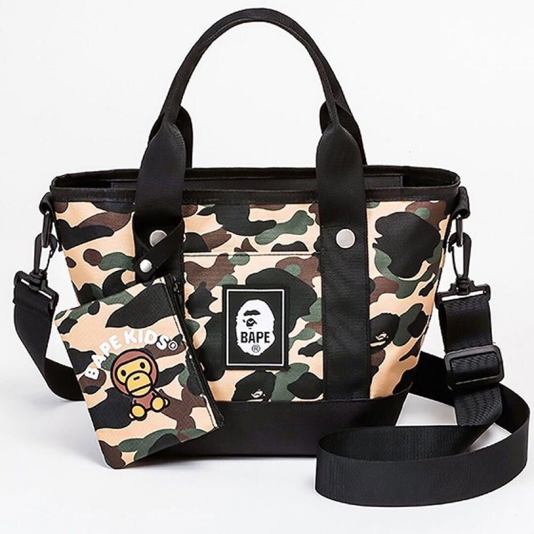 NEW A BATHING APE BAPE KIDS Tote Bag & Mini Purse Set 2021 from Japan