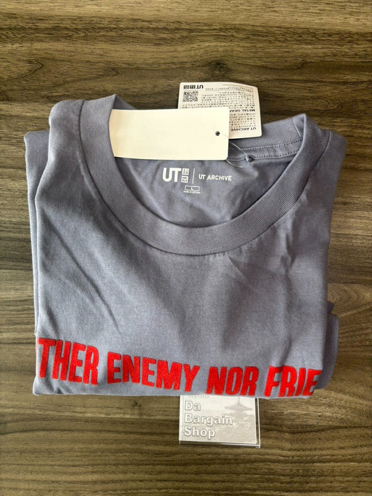 bargain price UNIQLO METAL GEAR SOLID ARCHIVE GRAPHIC UT T-SHIRT in Hand Grey