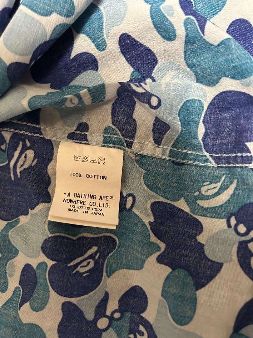 S-M Rare A BATHING APE Ape Milo Camouflage Long-Sleeved Shirt　JAPAN