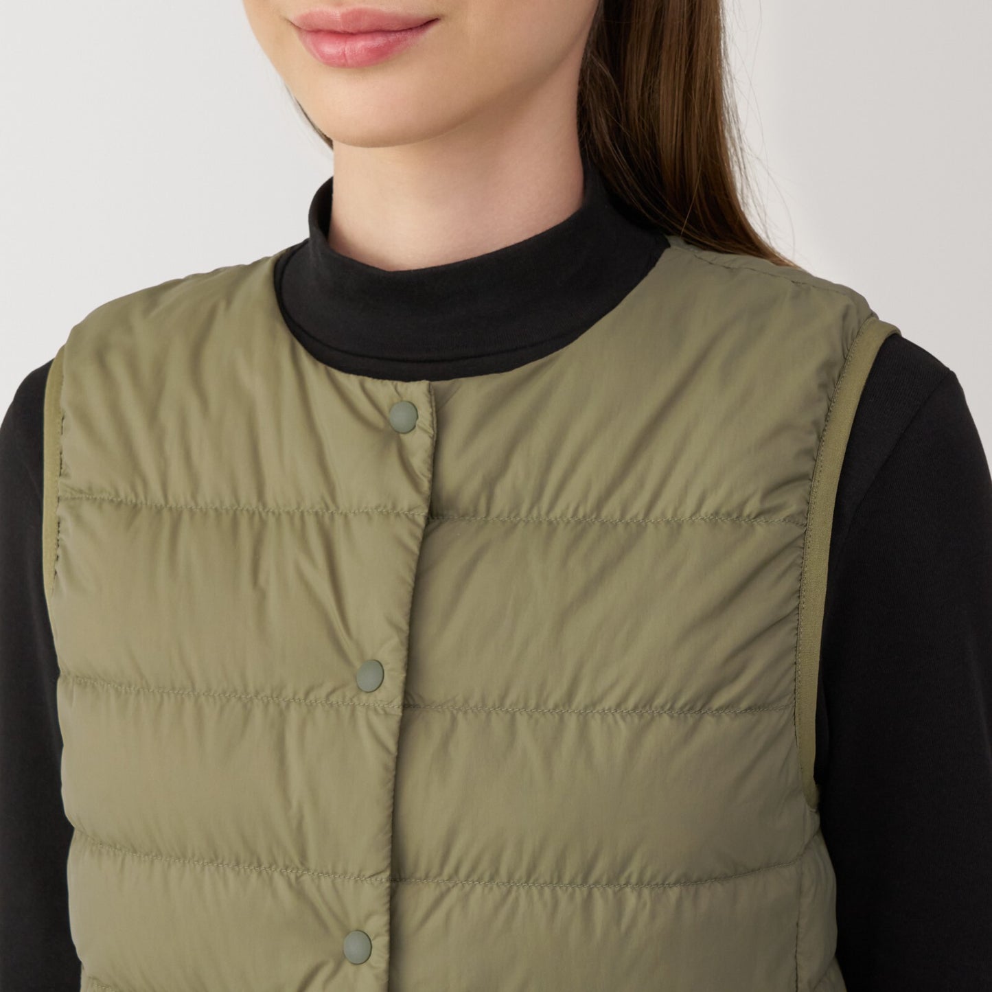 【select XS-XXL】MUJI Collorless Down Vest  Packable Lightweight Anti-Static Women