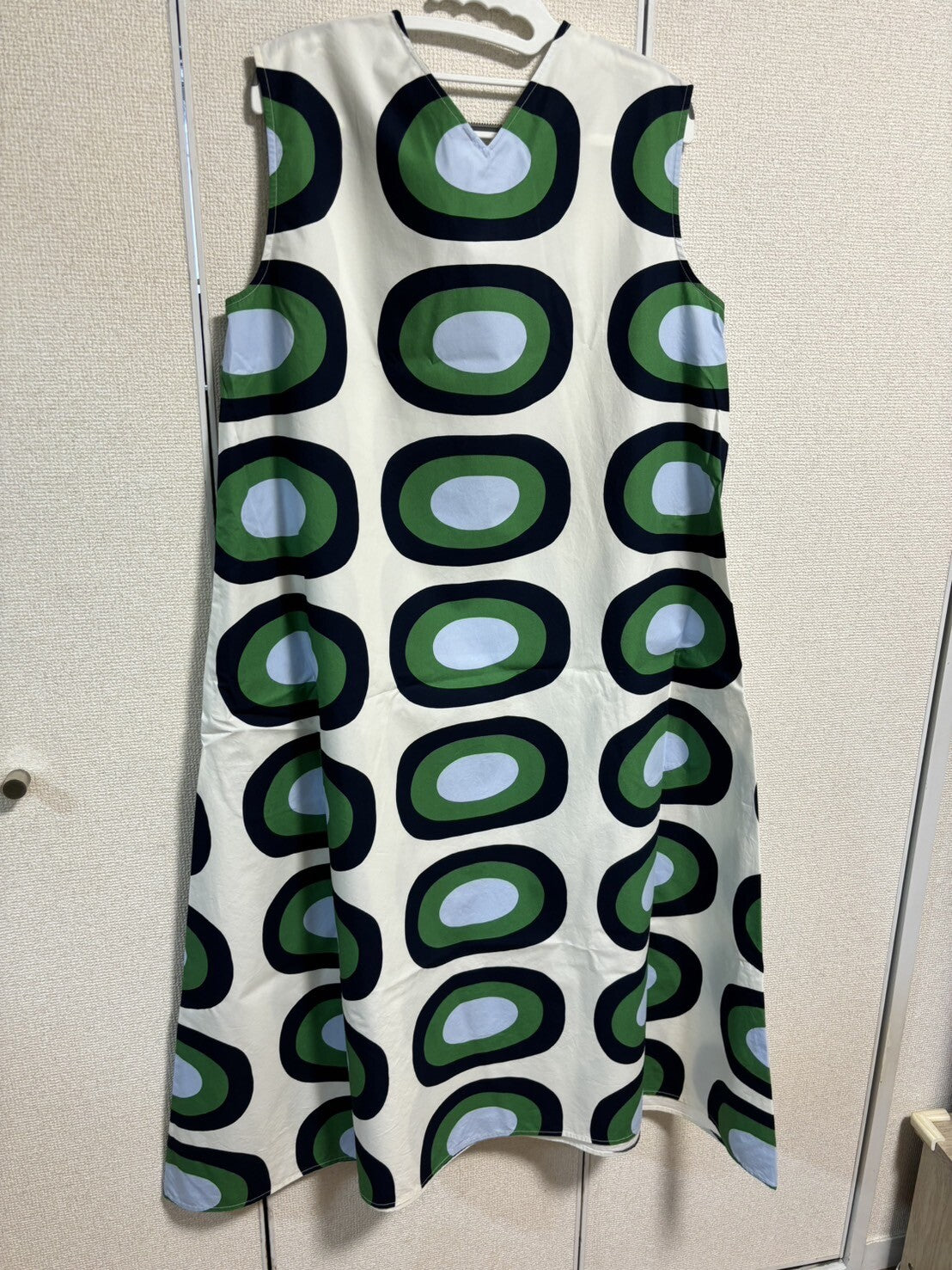 Bargain Price UNIQLO x Marimekko V-Neck Flared Dress cotton pockets  Japan