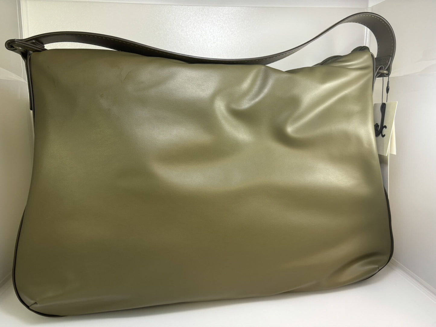 bargain price Uniqlo C Faux Leather Puffy Bag Japan Authentic 468834
