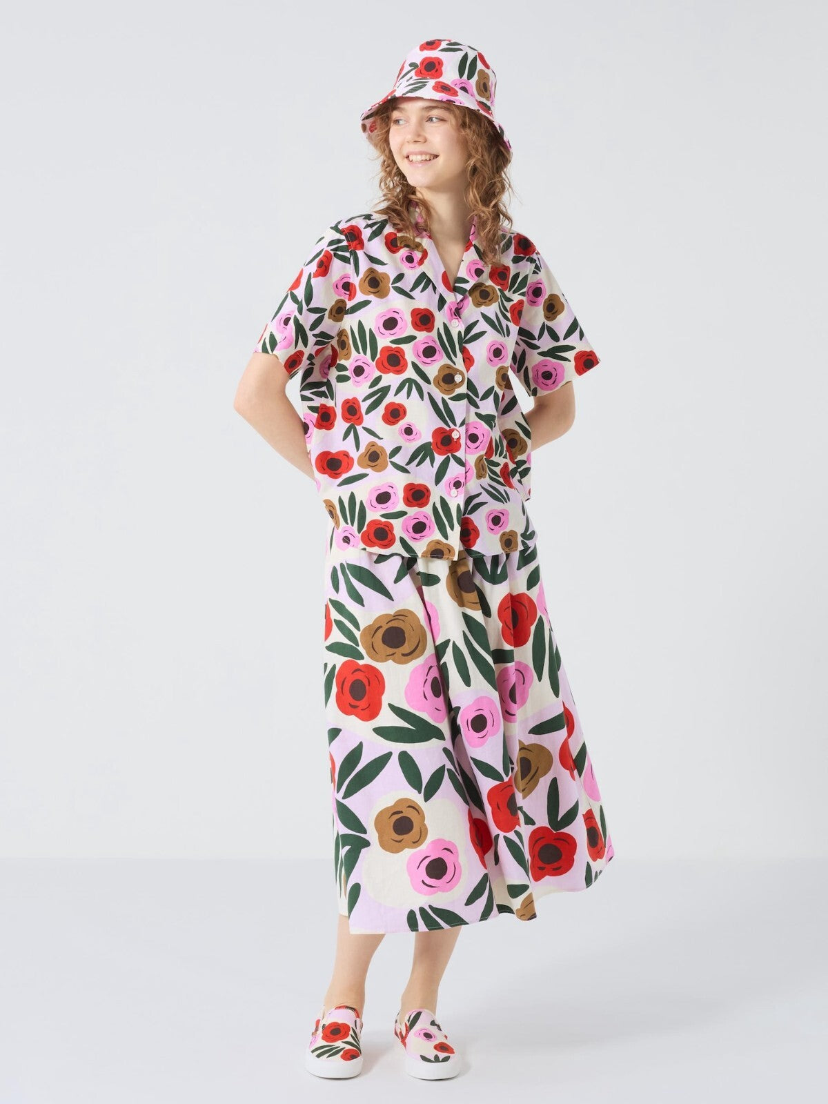 Bargain Price UNIQLO marimekko Linen-Blend Open Collar Shirt JAPAN
