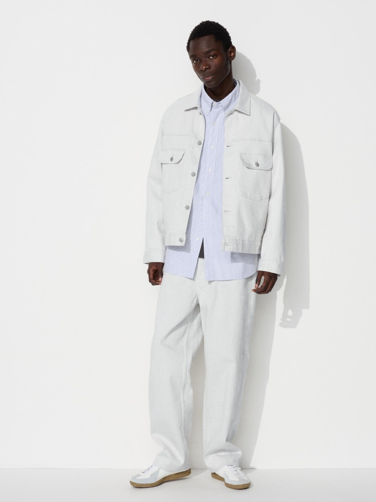 UNIQLO denim jacket 2024 new release stretch Unisex New Japan Large pocket