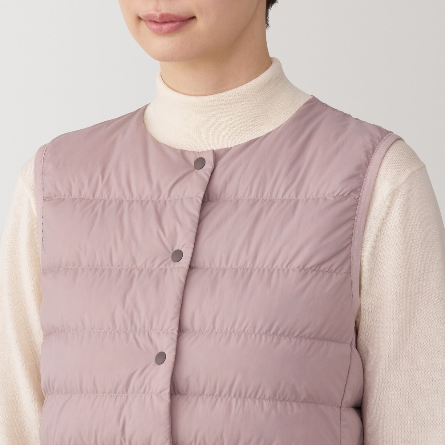 【select XS-XXL】MUJI Collorless Down Vest  Packable Lightweight Anti-Static Women