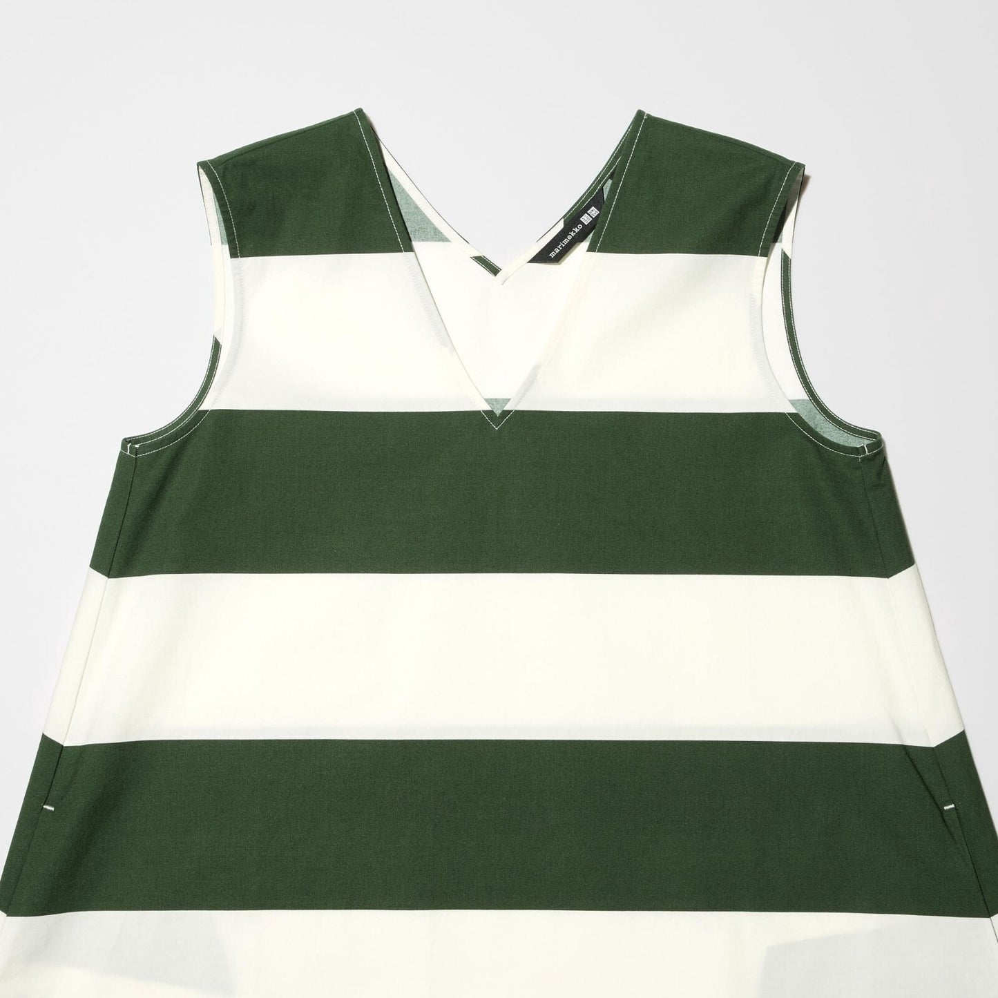 Bargain Price UNIQLO x Marimekko V-Neck Flared Dress cotton pockets  Japan