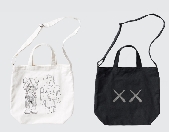 Bargain Price KAWS WARHOL UNIQLO Collaboration 2Way Tote Bag 2024 JAPAN NEW