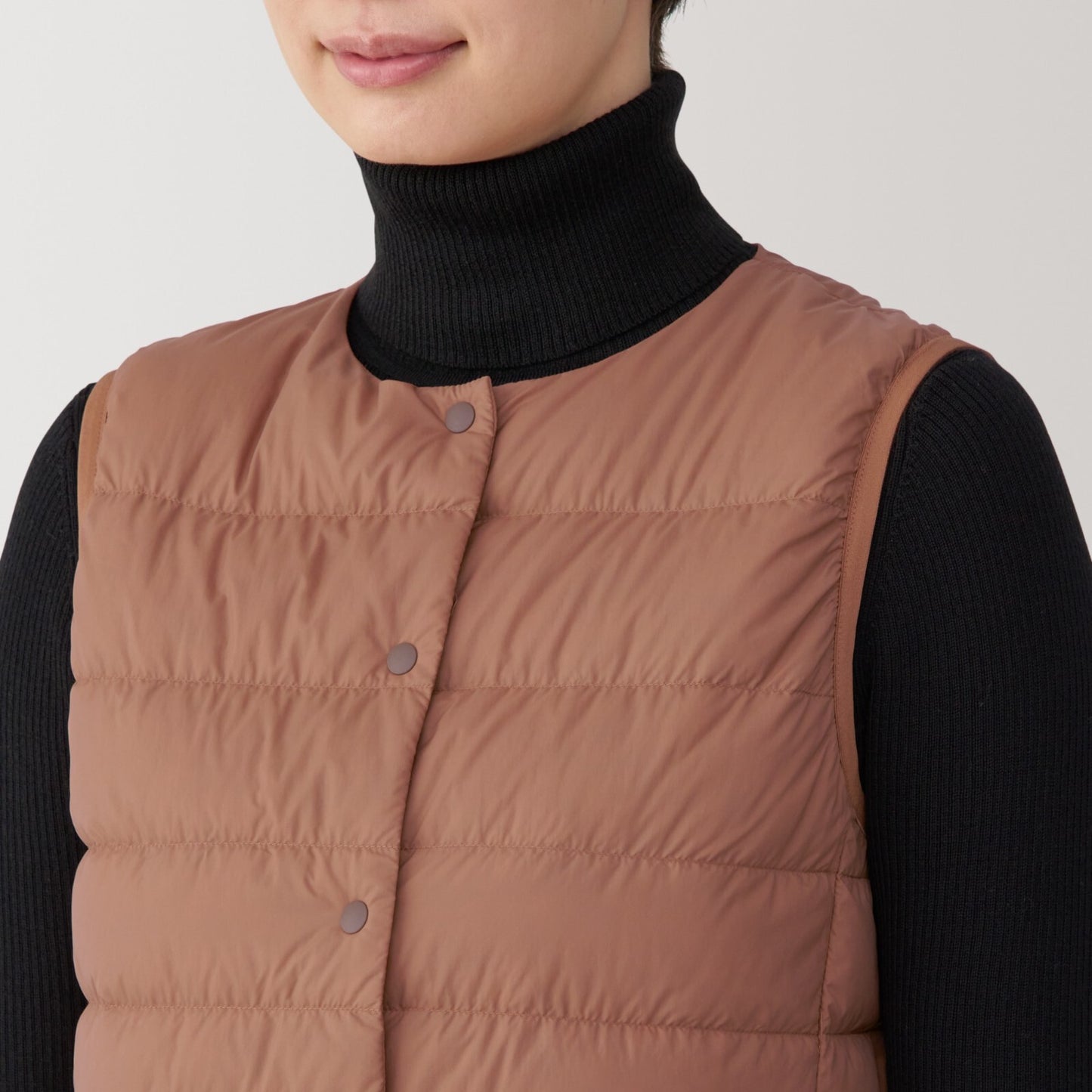 【select XS-XXL】MUJI Collorless Down Vest  Packable Lightweight Anti-Static Women