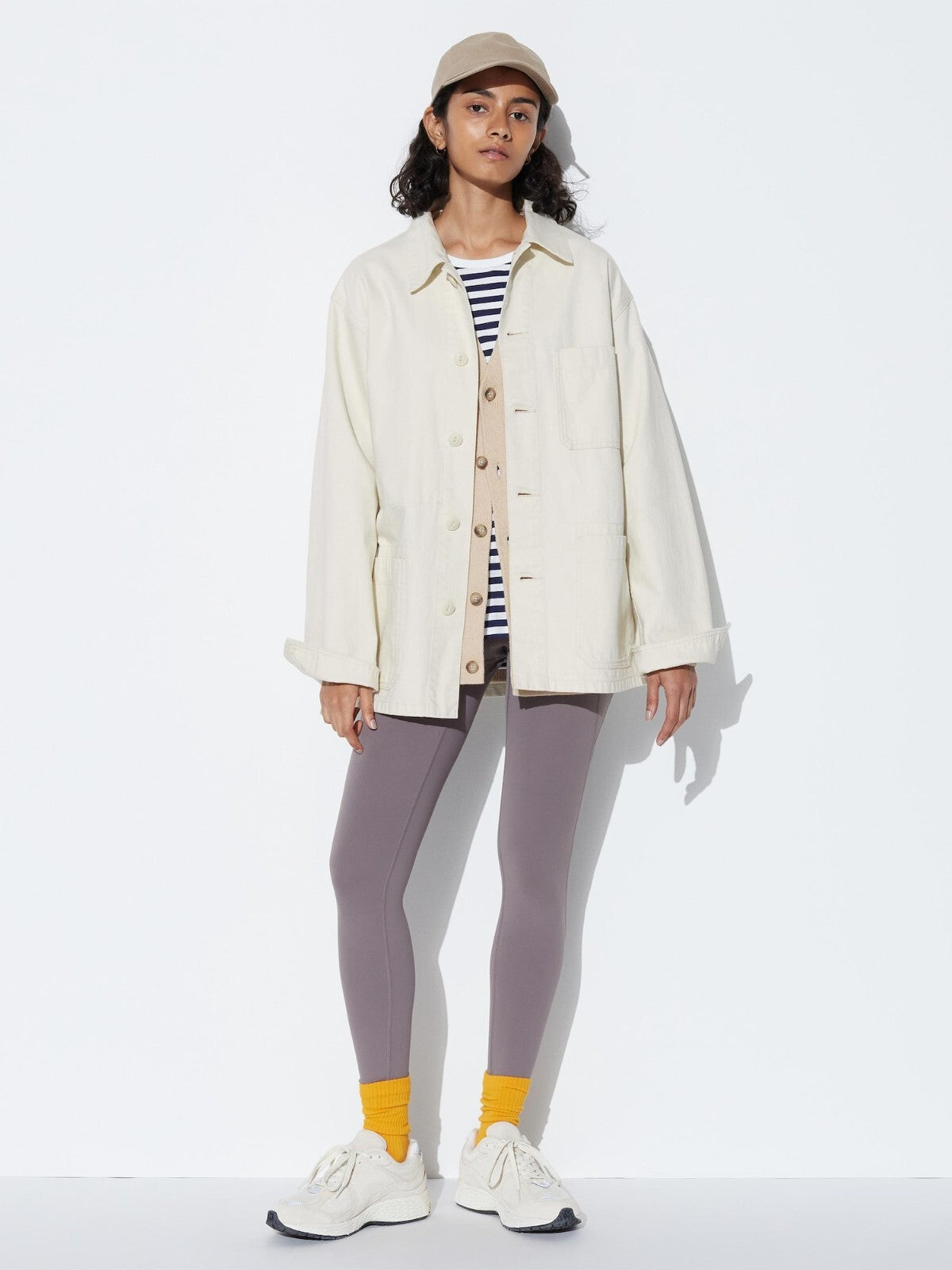 Bargain Price UNIQLO Utility Jacket  OFF WHITE Unisex New Japan Large pocket