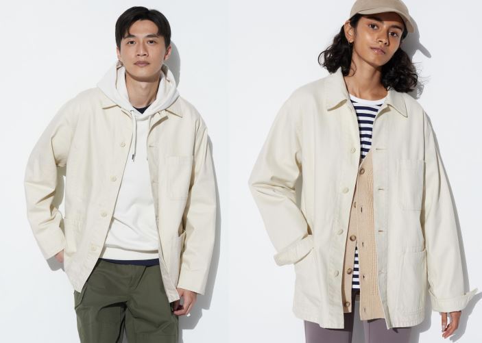 Bargain Price UNIQLO Utility Jacket  OFF WHITE Unisex New Japan Large pocket