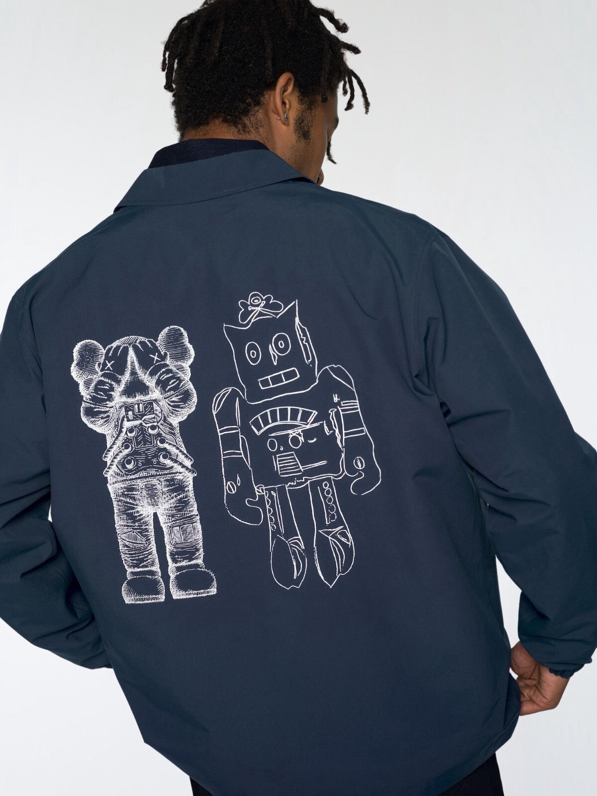 NEW  UNIQLO KAWS & WARHOL COLLECTION Coach Jacket Black Navy XS- XL JAPAN