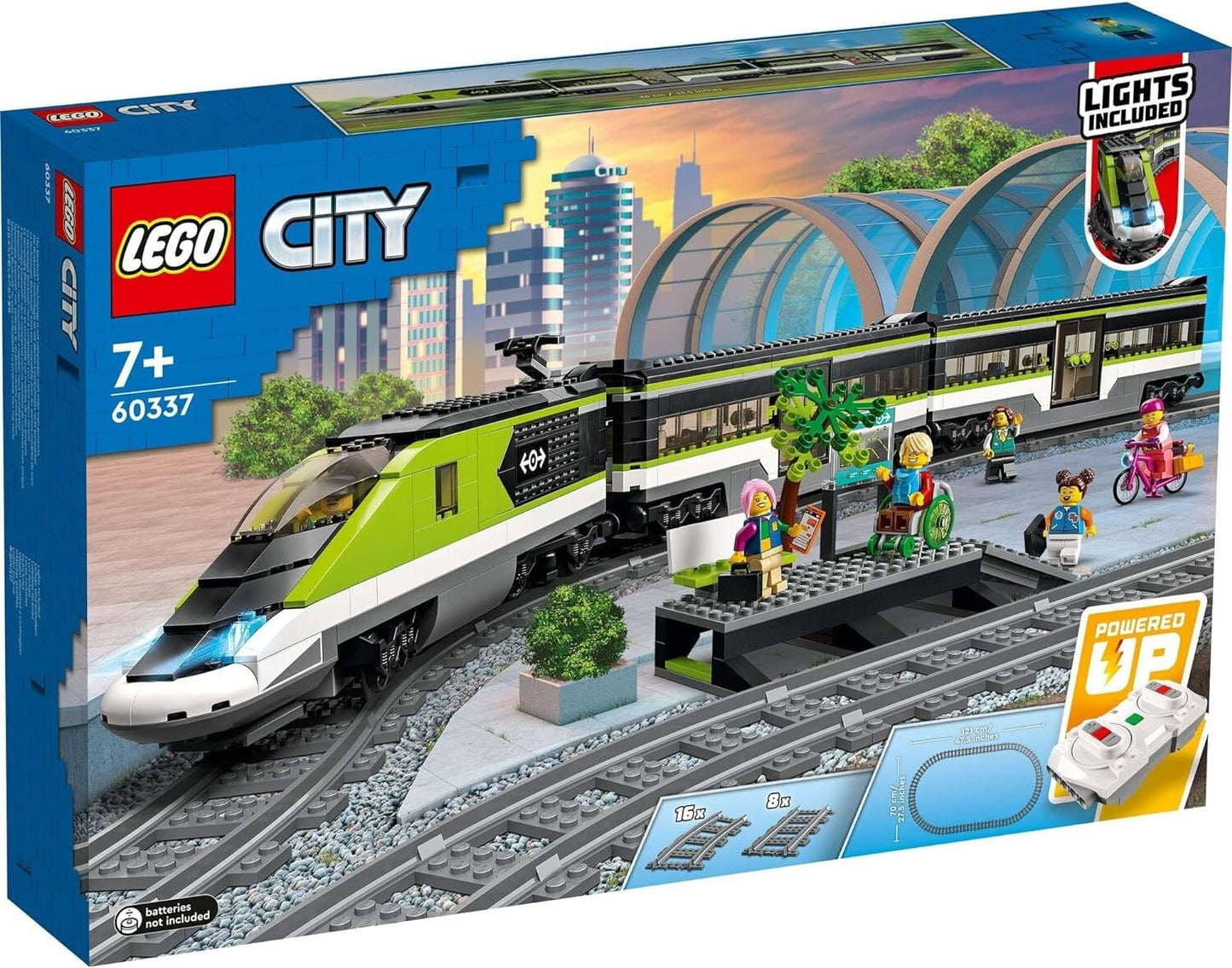 LAST ONE LEGO City Express Passenger Train Toy RC Lights Set 60337