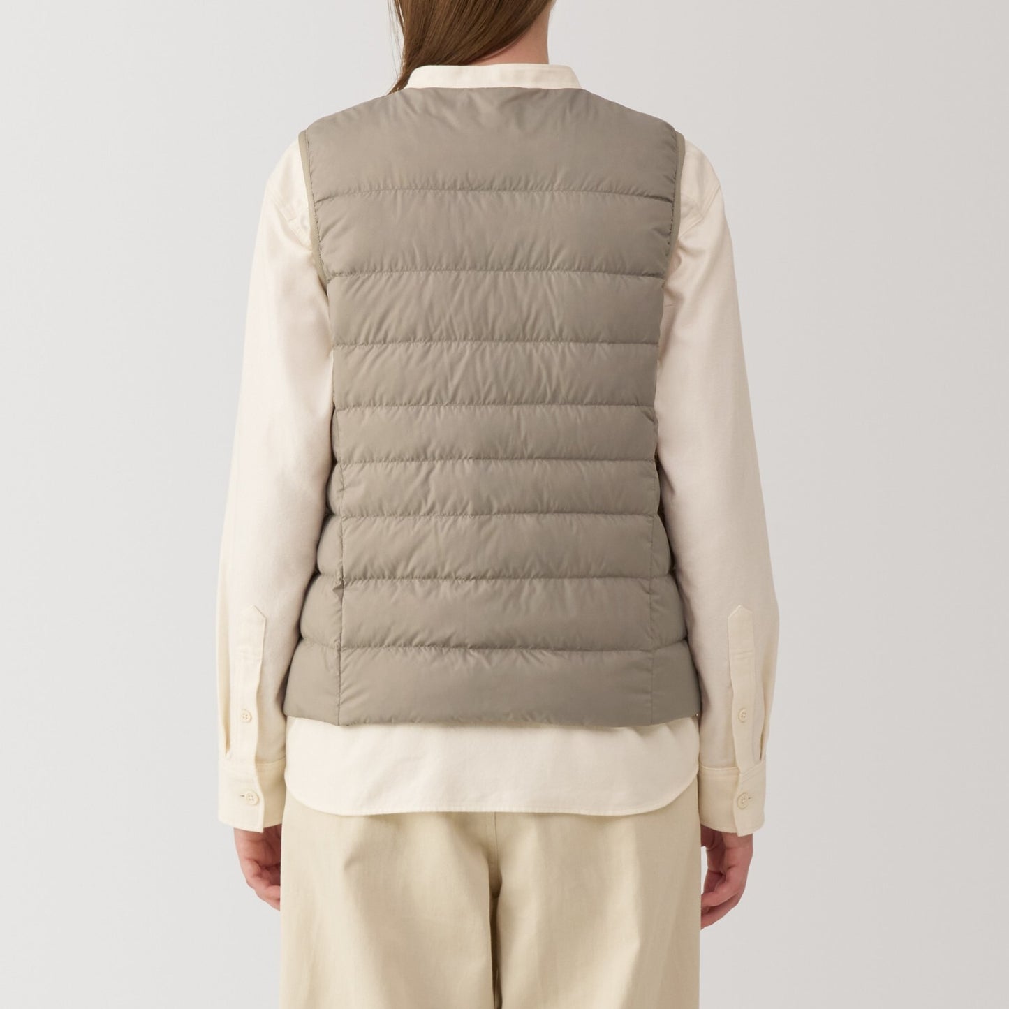 【select XS-XXL】MUJI Collorless Down Vest  Packable Lightweight Anti-Static Women