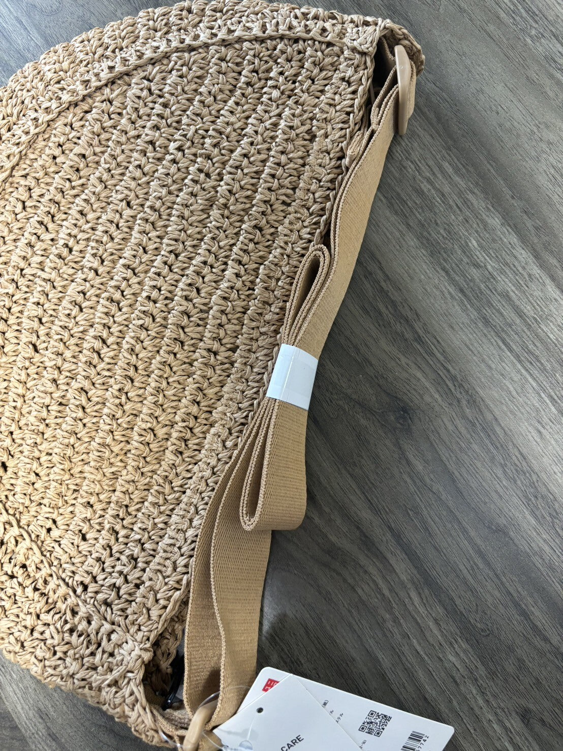 bargain price Uniqlo Round Mini Crochet Bag NATURAL / Beige NEW 468659 acs