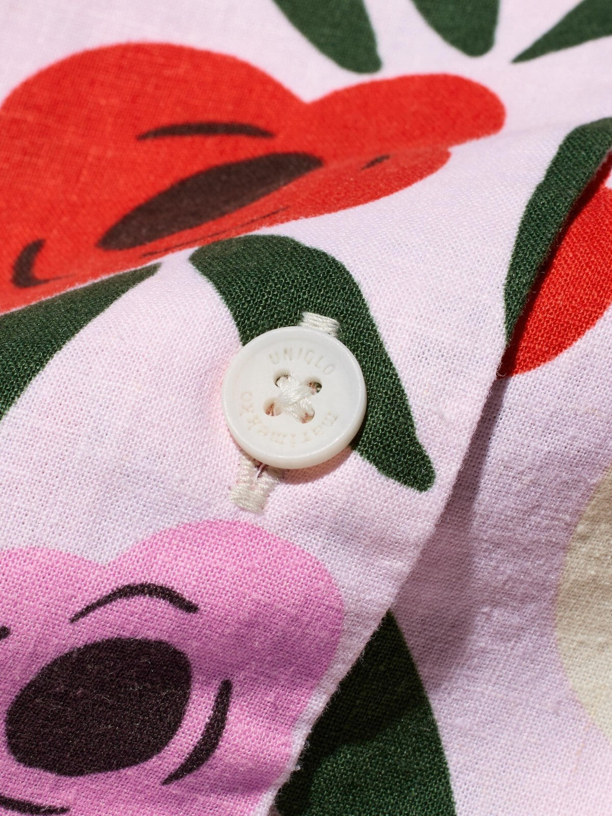 Bargain Price UNIQLO marimekko Linen-Blend Open Collar Shirt JAPAN