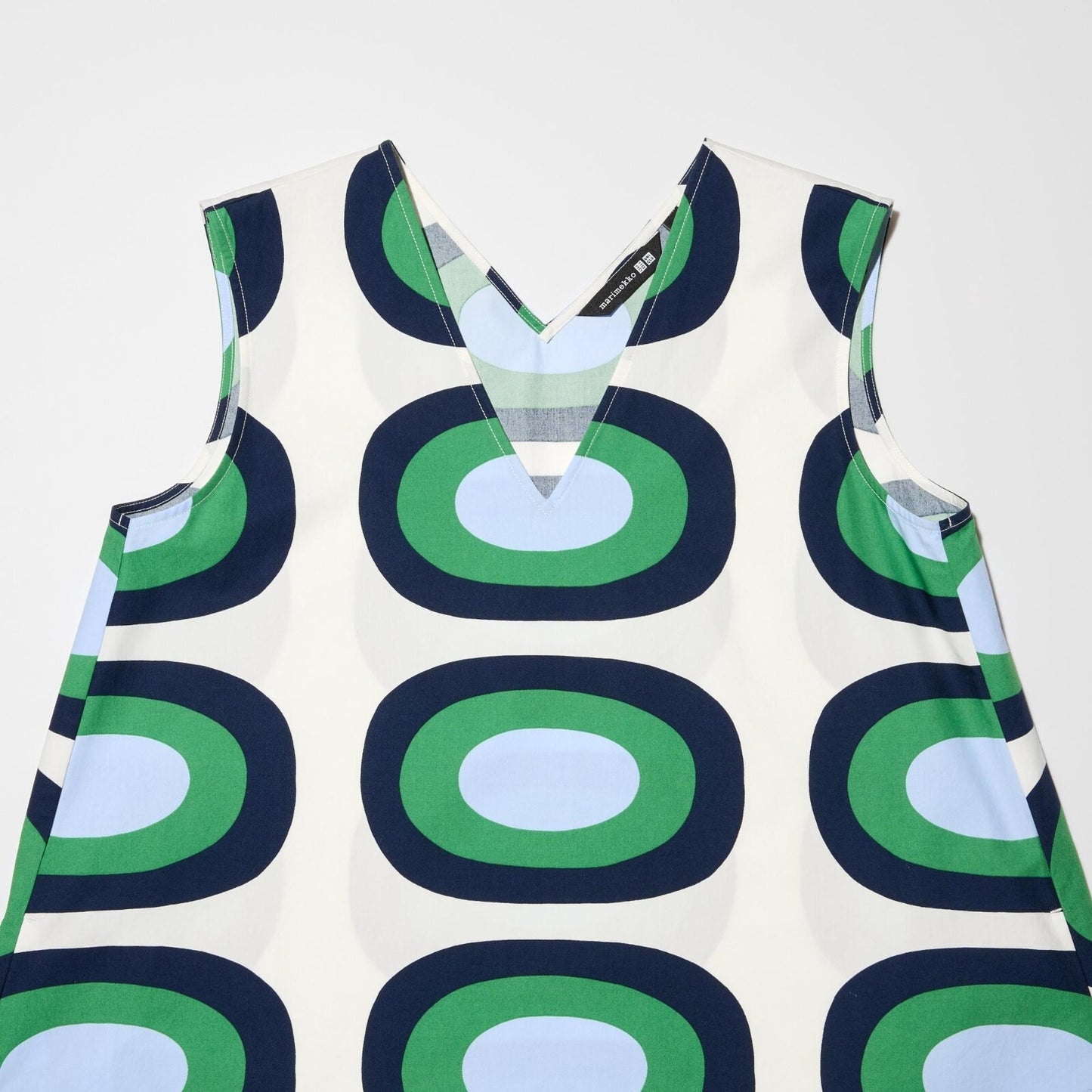 Bargain Price UNIQLO x Marimekko V-Neck Flared Dress cotton pockets  Japan