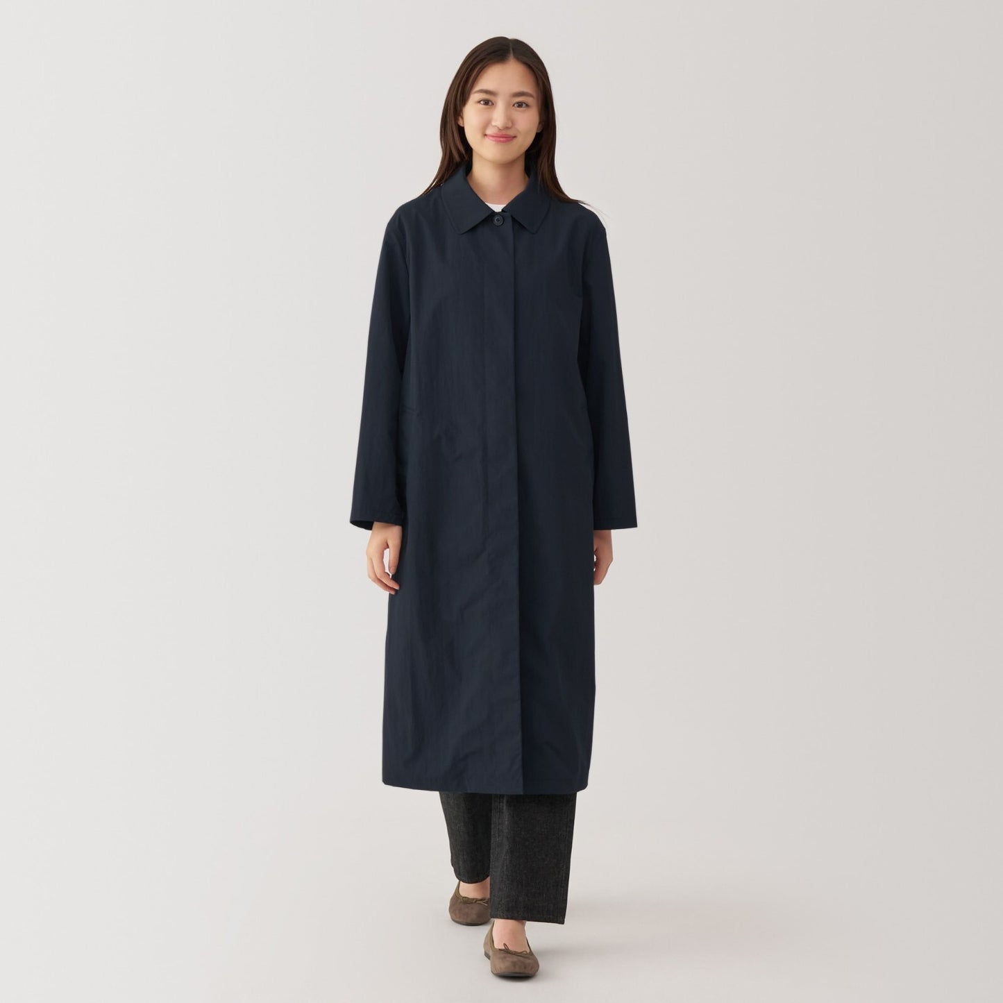 【select：XS-XXL】 MUJI Water-Repellent Stand Fall Collar Coat  UV-Protection Women