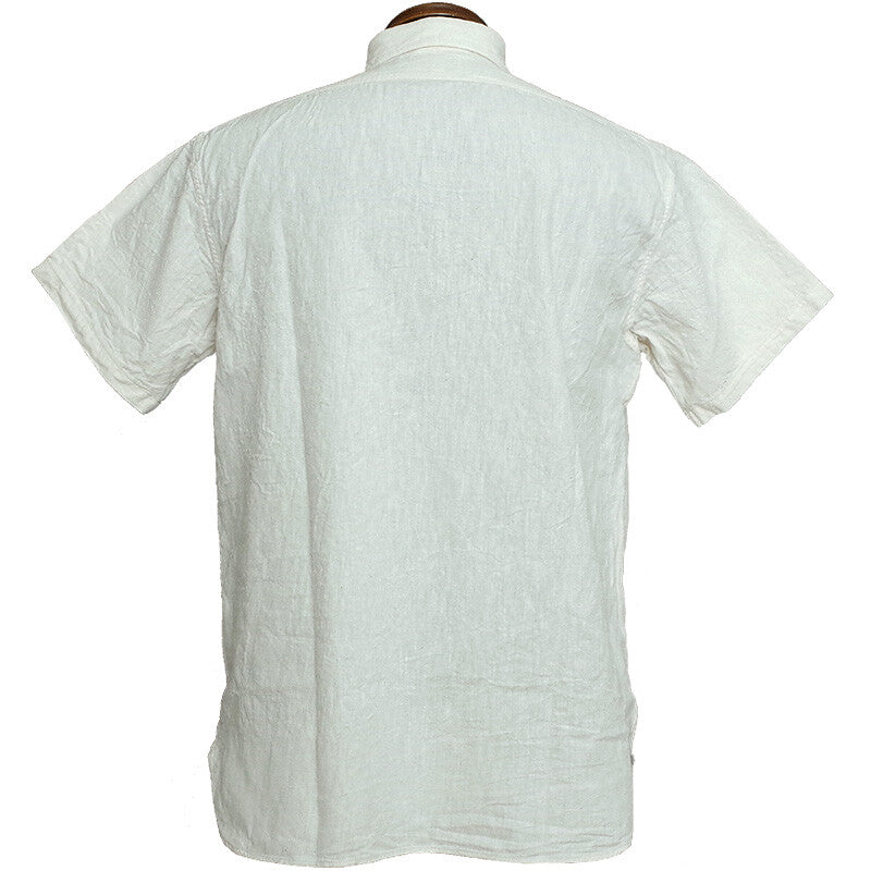 Blue/ White BUZZ RICKSON'S BR35856 chambray work shirts short sleeve made in JP