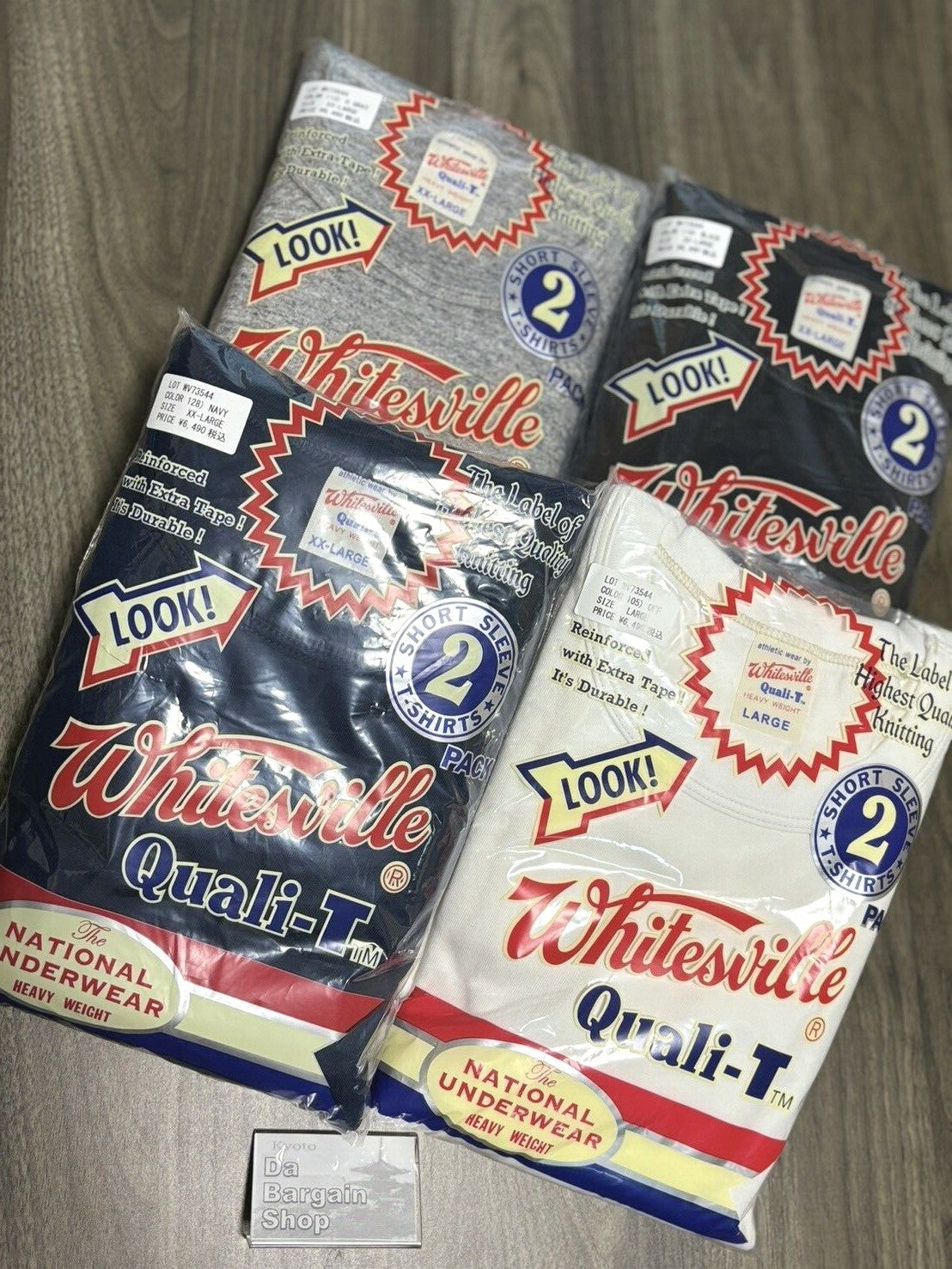 Bulk purchases great value‼【2-PACK White】S-2XL WHITESVILLE T-SHIRT WV73544