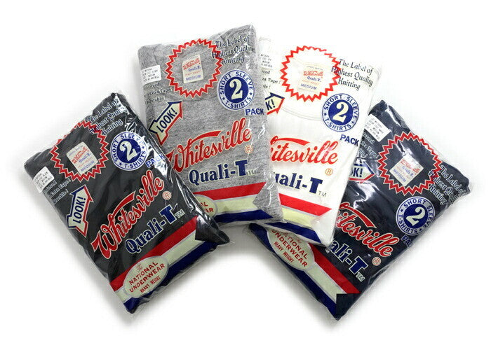 Bulk purchases great value【2-PACK Navy】S-2XL WHITESVILLE T-SHIRT WV73544