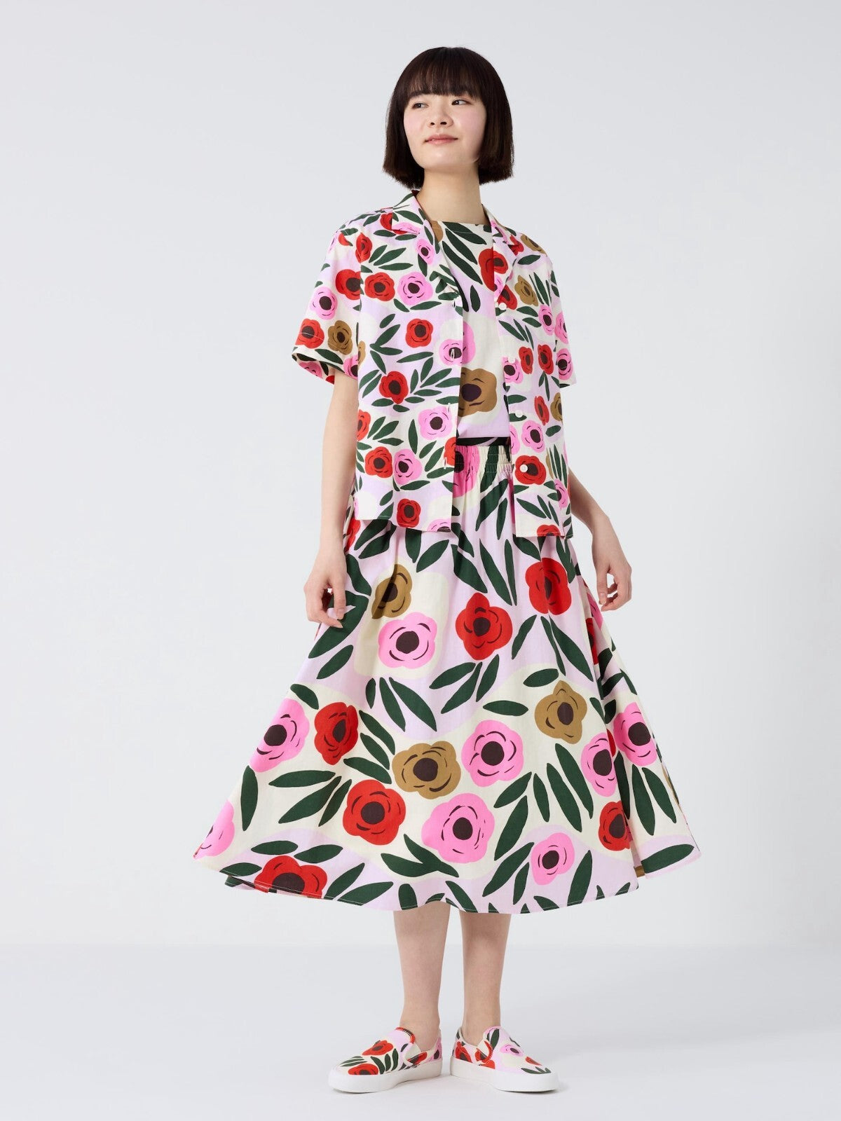 Bargain Price UNIQLO marimekko linen-blend skirt WOMEN New Japan