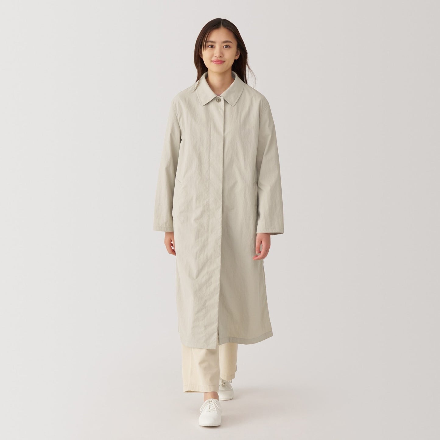 【select：XS-XXL】 MUJI Water-Repellent Stand Fall Collar Coat  UV-Protection Women