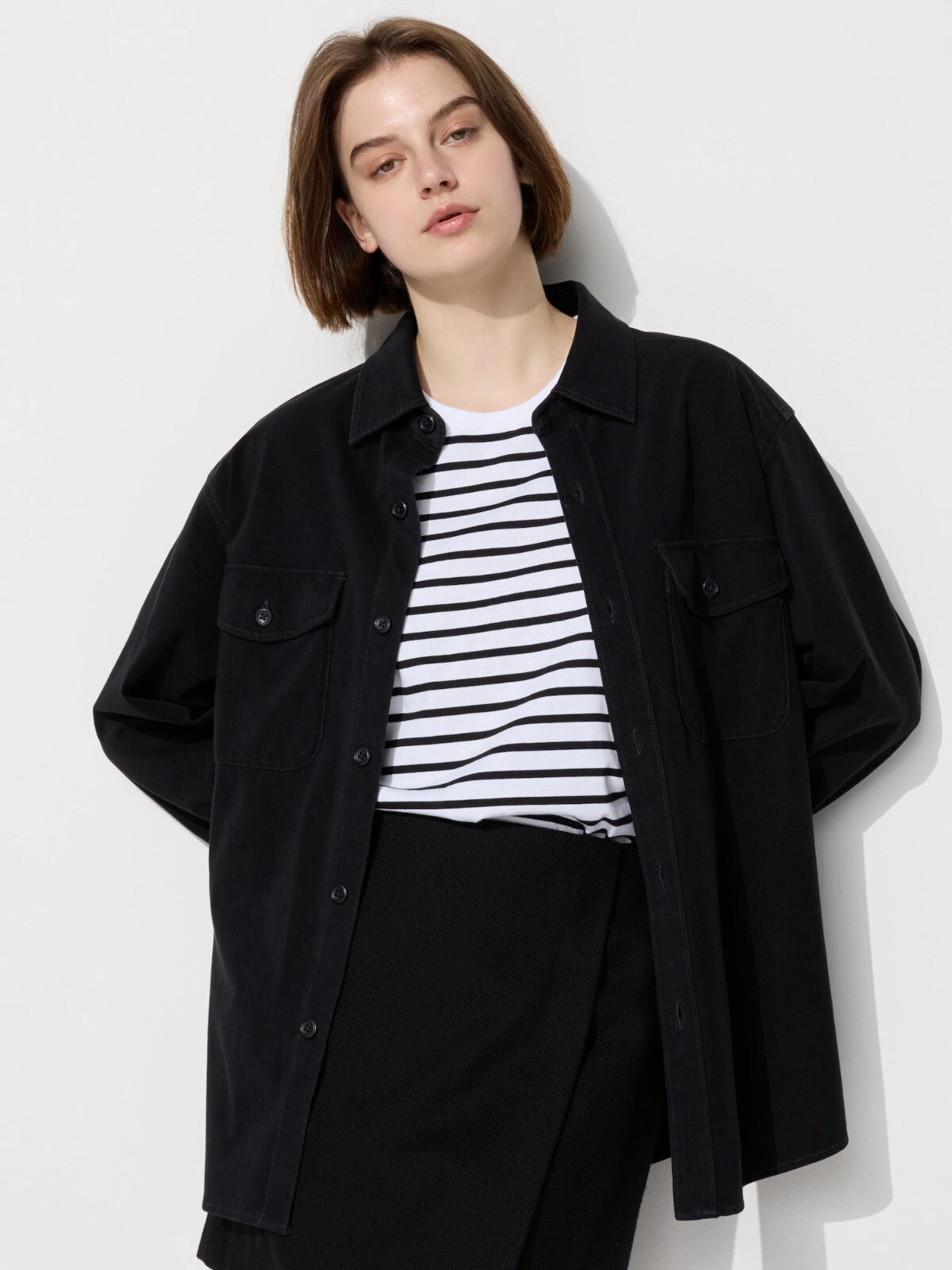 Bargain Price UNIQLO Jersey Overshirt Looks Like Denim 2024 New Arrival